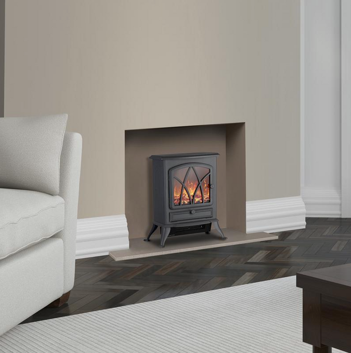 Stirling Electric Fire Stove 2KW Grey