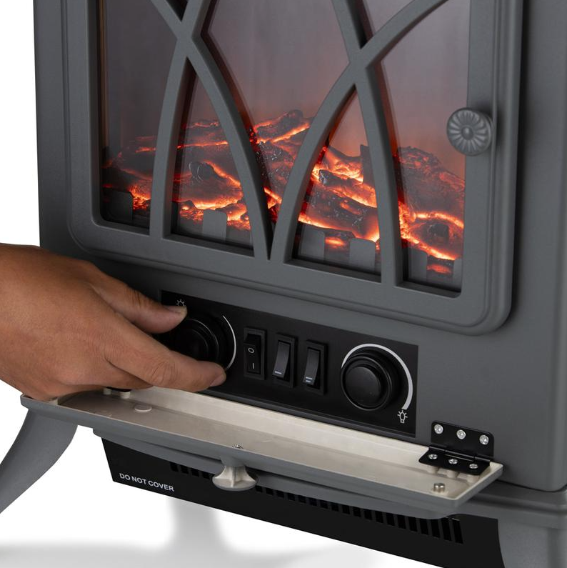 Stirling Electric Fire Stove 2KW Grey