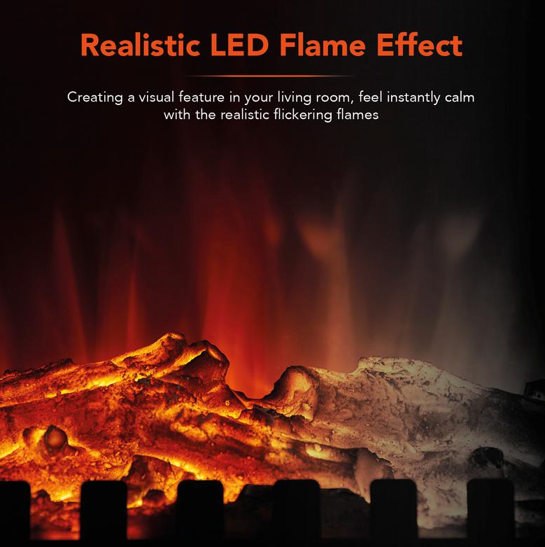 Stirling Electric Fire Stove 2KW Grey