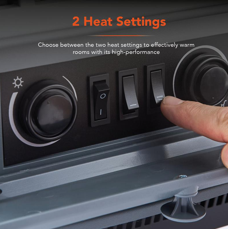 Stirling Electric Fire Stove 2KW Grey