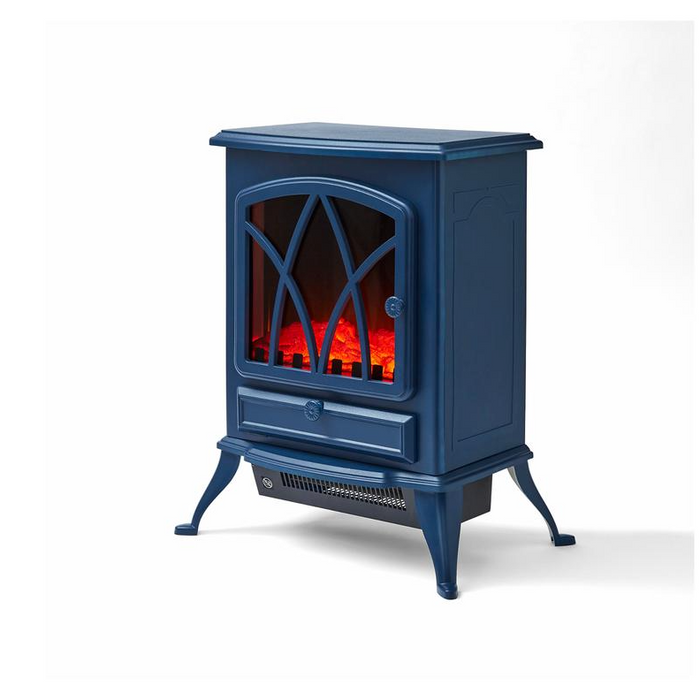 Stirling Electric Fire Stove Midnight Blue 2KW