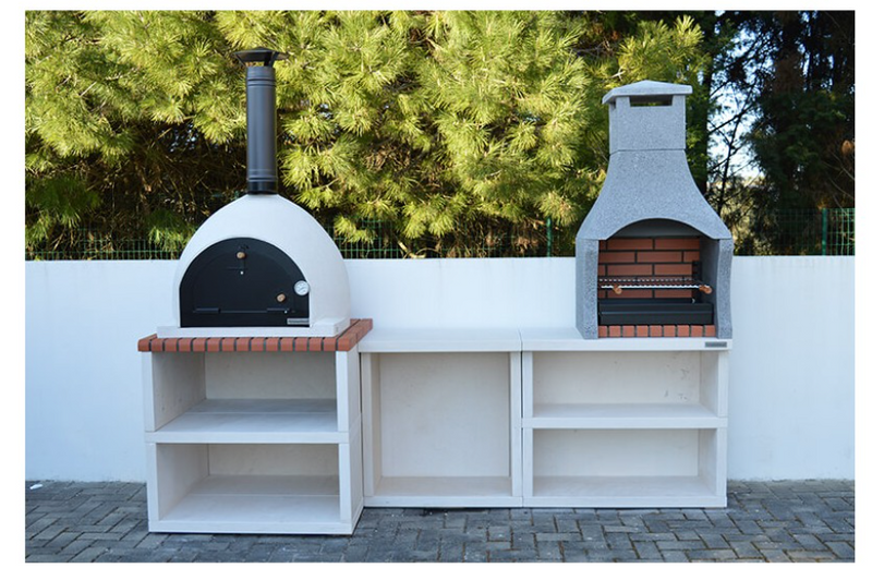 Napoli Outdoor Kitchen with Pizza Oven and BBQ Grill
