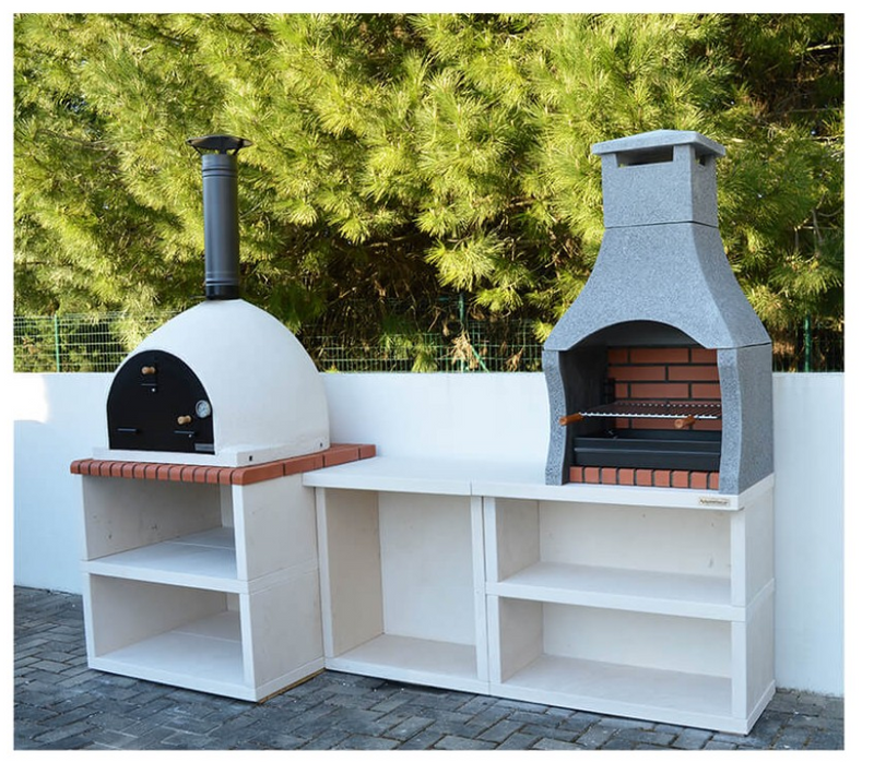 Napoli Outdoor Kitchen with Pizza Oven and BBQ Grill