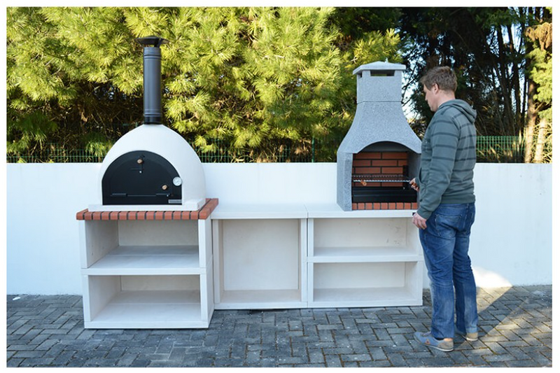 Napoli Outdoor Kitchen with Pizza Oven and BBQ Grill