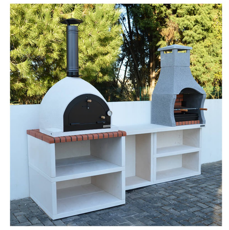 Napoli Outdoor Kitchen with Pizza Oven and BBQ Grill