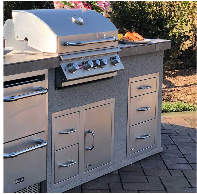 Bull Triple Drawer Stainless Steel - 464cm