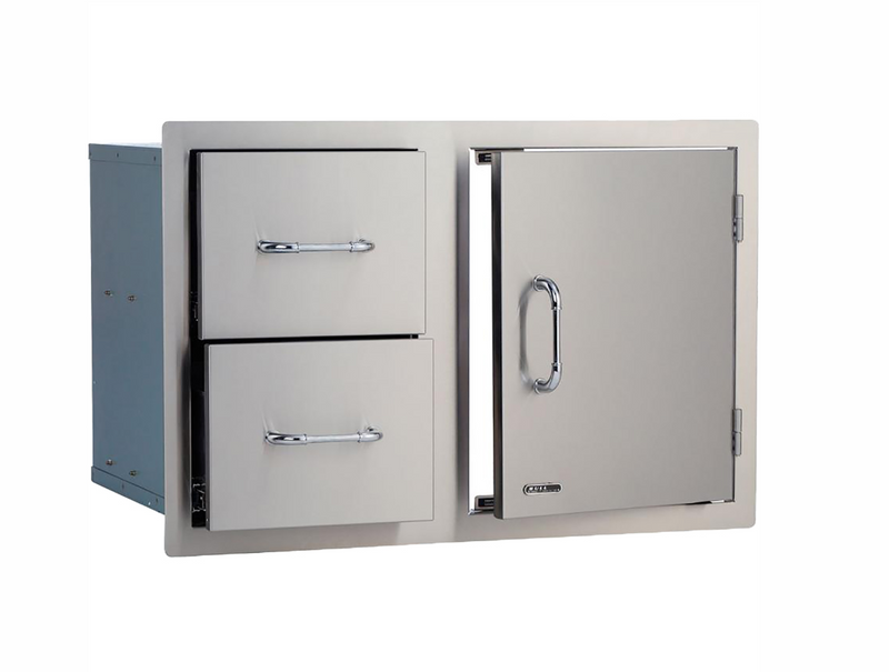 Bull Double Door & Drawer Combo Stainless Steel - 84cm