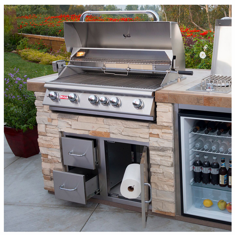 Bull Double Door & Drawer Combo Stainless Steel - 84cm