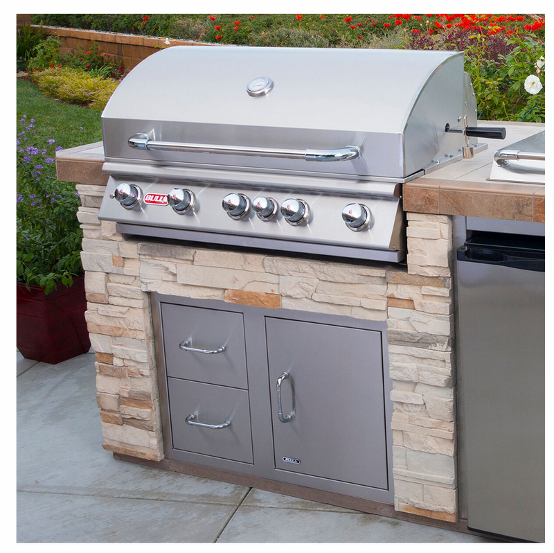 Bull Double Door & Drawer Combo Stainless Steel - 84cm