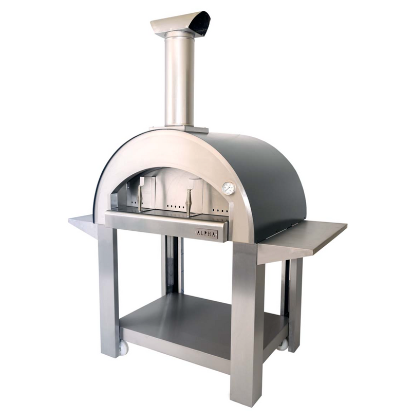 Alpha Pro Grande Wood-Fired Pizza Oven Bundle + Cover | Stainless Steel