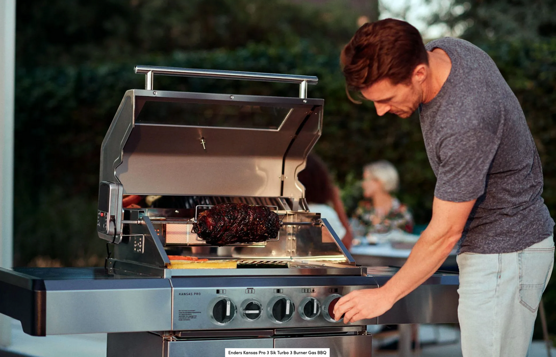 Enders Kansas Pro 3 Sik Turbo 3 Burner Gas BBQ Side Burner