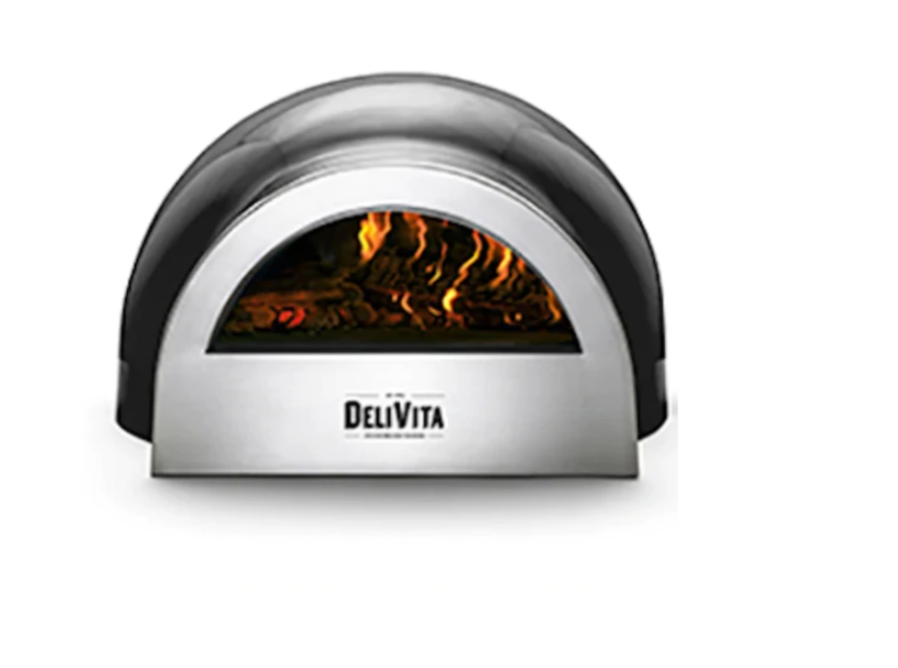 Contemporary Outdoor Kitchen 272 Series Cross-ray 4-Burner + Delivita Pizza Oven