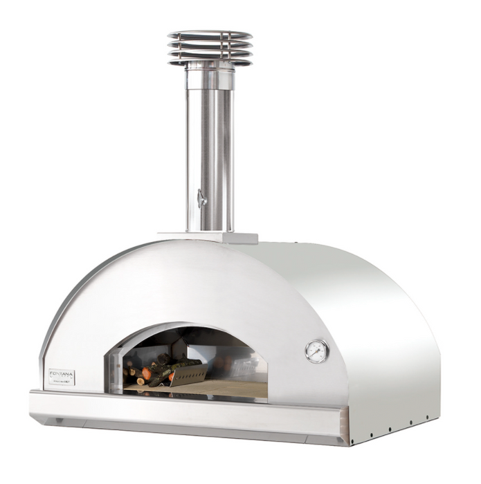 Fontana Mangiafuoco Stainless Steel Build In Wood Pizza Oven