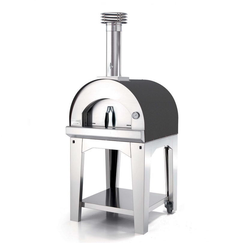 Fontana Margherita Wood Pizza Oven Including Trolley - Anthracite