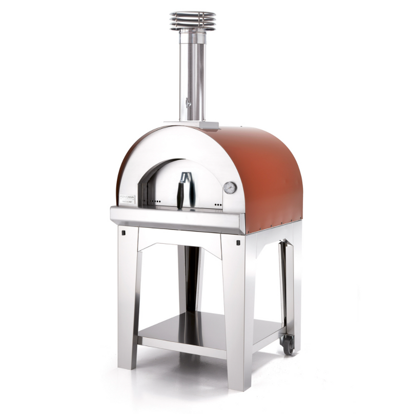 Fontana Margherita Wood Pizza Oven Including Trolley - Rosso