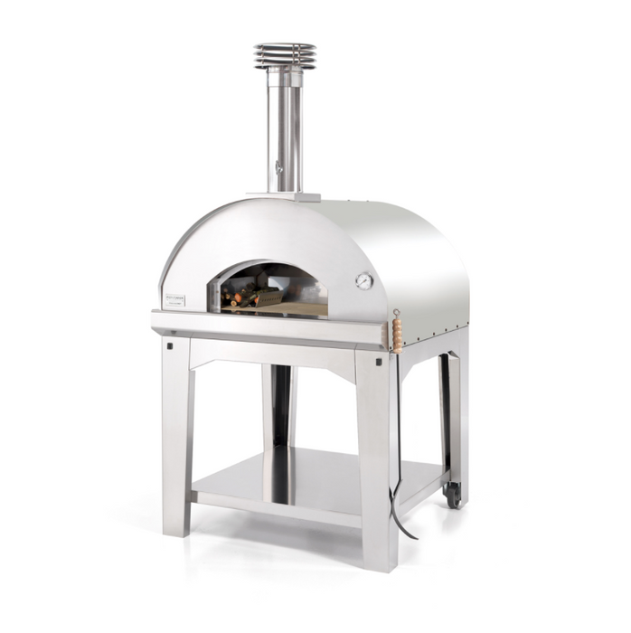 Fontana Marinara Stainless Steel Wood Pizza Oven Including Trolley