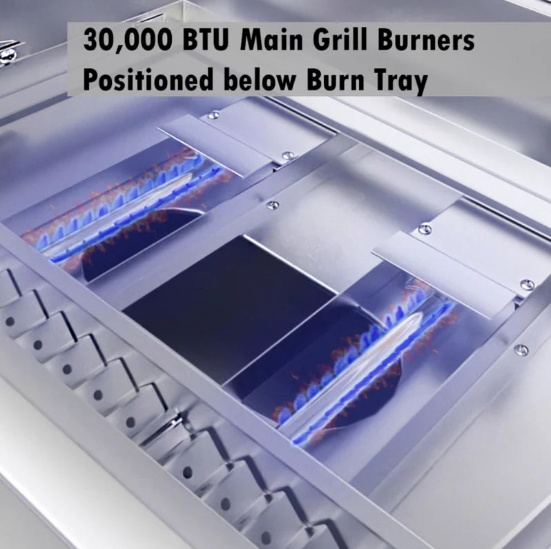 Grillandia Outdoor Kitchen SunStone Gas Hybrid Single zone Grill and Weather Cover - 4m