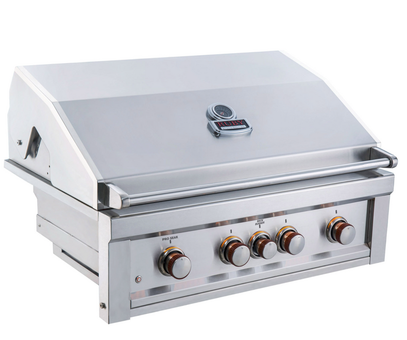 Sunstone Ruby Series 4 Burner Gas Grill with Infrared + Rotisserie Kit