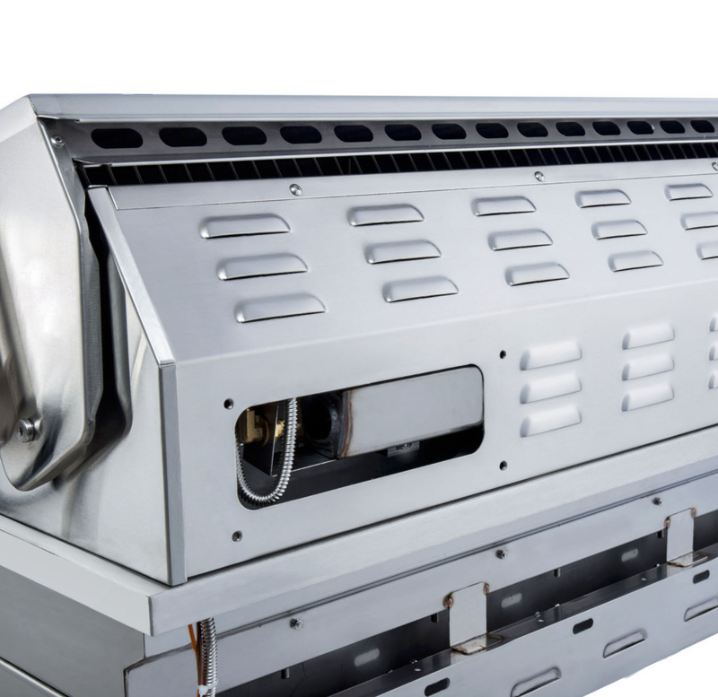 Sunstone Ruby Series 4 Burner Gas Grill with Infrared Rear Burner, Rotisserie Kit, and Cover