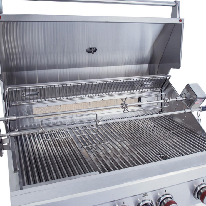 Sunstone Ruby Series 4 Burner Gas Grill with Infrared + Rotisserie Kit
