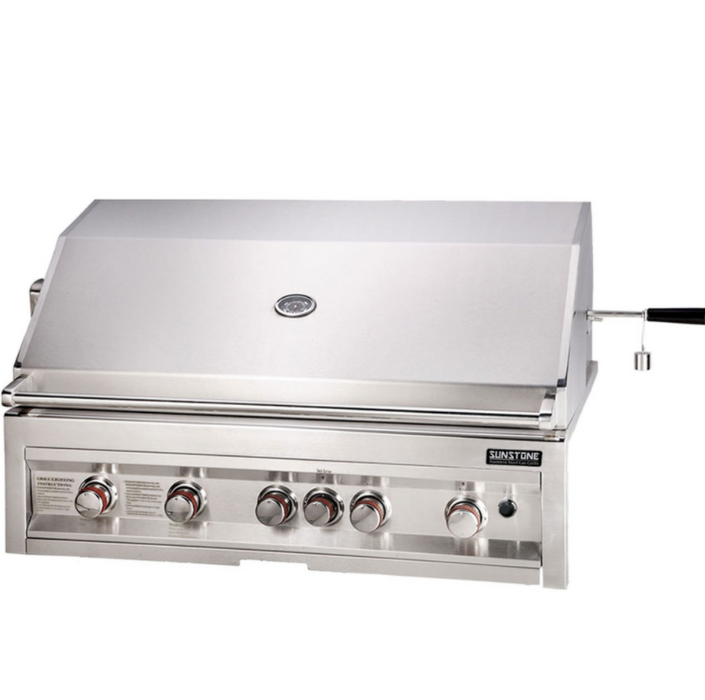 Sunstone Sun Series 5 Burner Gas Grill with Infrared + Rotisserie Kit