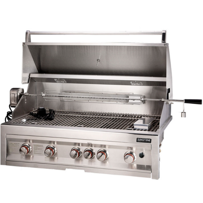 Sunstone Sun Series 5 Burner Gas Grill with Infrared + Rotisserie Kit