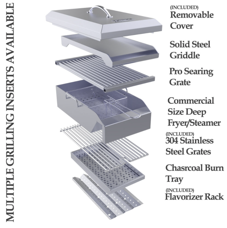 Sunstone Ruby Series Double Slide-in Burner - Complete