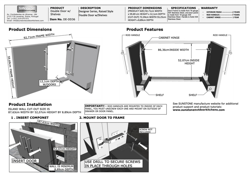 Sunstone Designer Series Double Door 36″