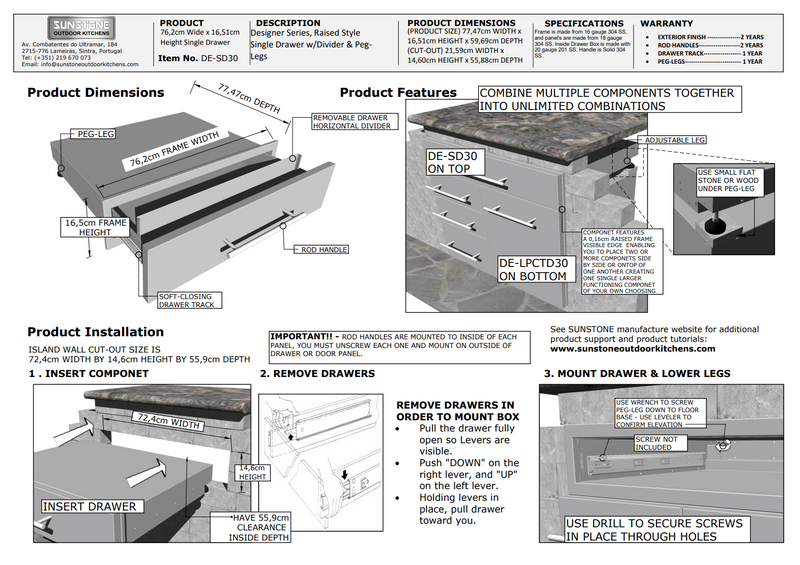 Sunstone Designer Series Drawer