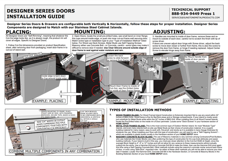 Sunstone Designer Series Left Swing Door