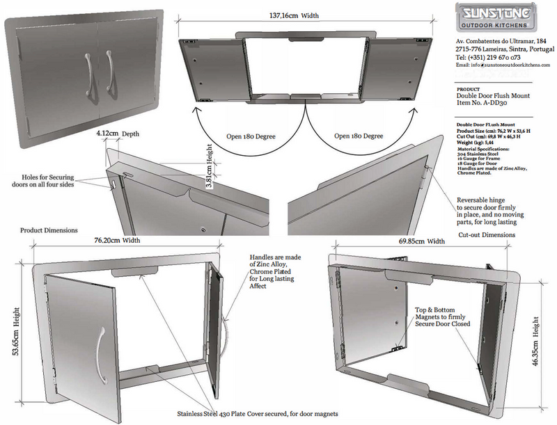 Sunstone Black Series Double Door 30"