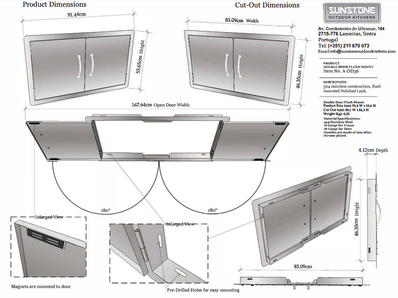 Sunstone Black Series Double Door 36″