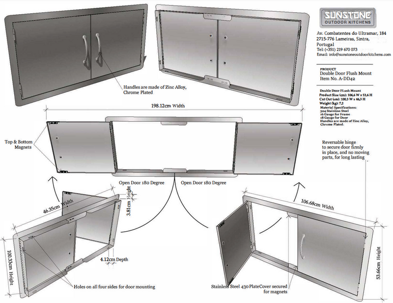 Sunstone Black Series Double Door 42"