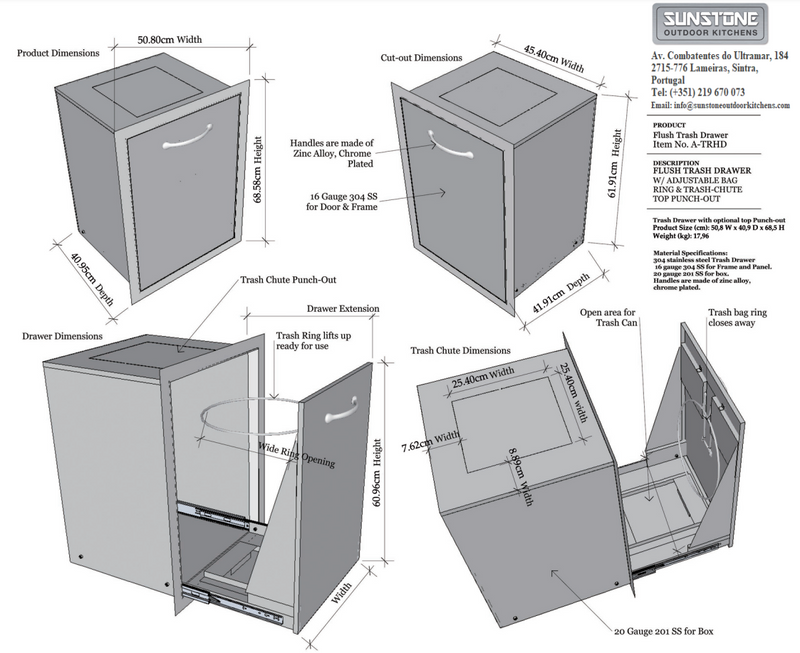 Sunstone Black Series Bin Drawer