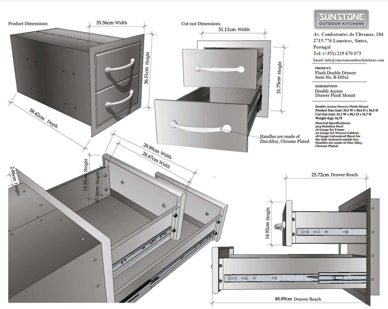 Sunstone Double Drawer