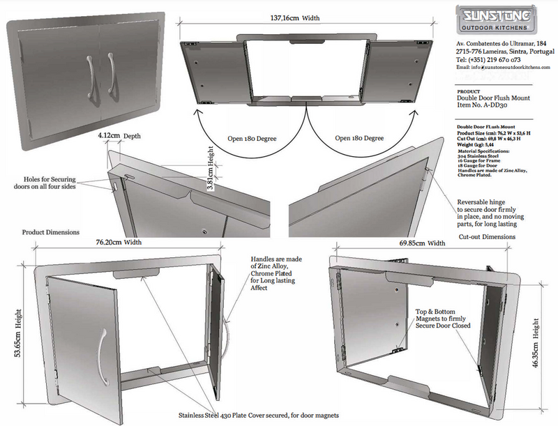 SunStone Double Vertical Door 30"