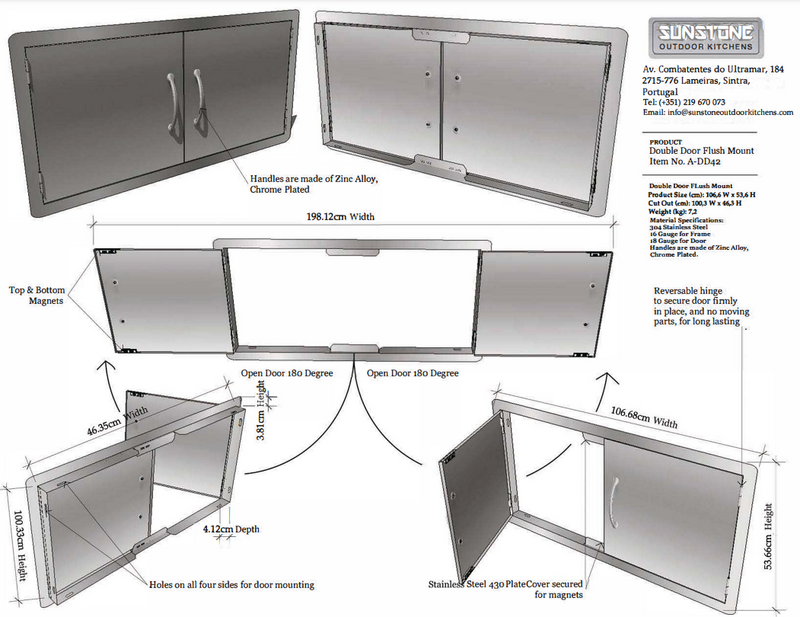 SunStone Double Vertical Door 42"