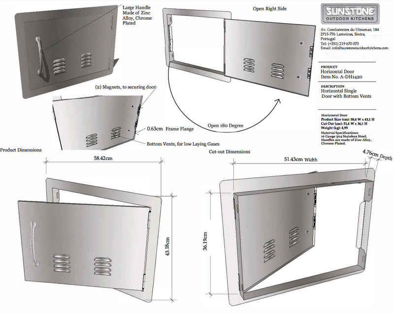 Sunstone Horizontal Door 20″