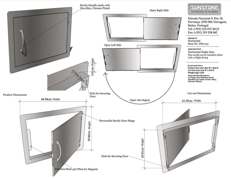 Sunstone Horizontal Door 24″