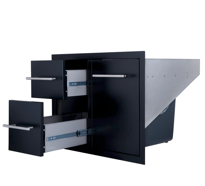 Sunstone Black Series Double Drawer Trash Combo 30″