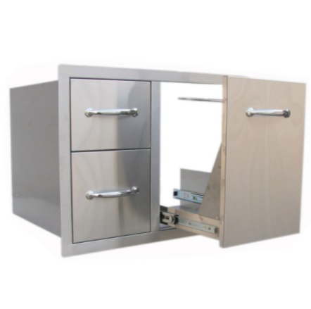 Sunstone 36" Double Drawer and Trash Combo