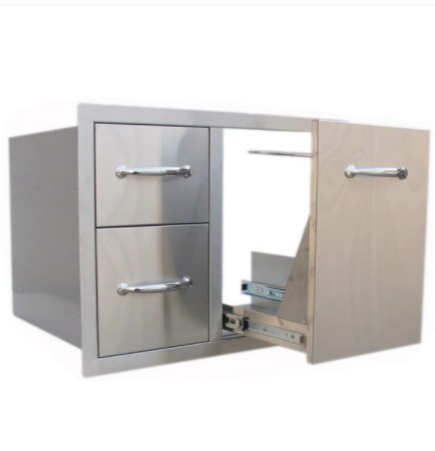 Sunstone 36" Double Drawer and Trash Combo