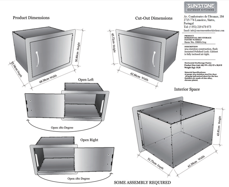 Sunstone Horizontal Dry Storage Cabinet
