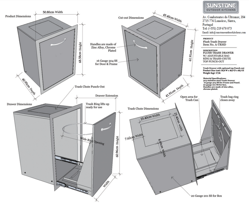 Sunstone Trash Drawer
