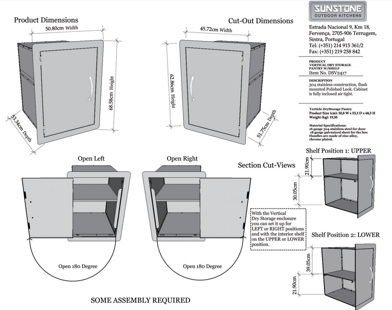 Sunstone Vertical Dry Storage Cabinet