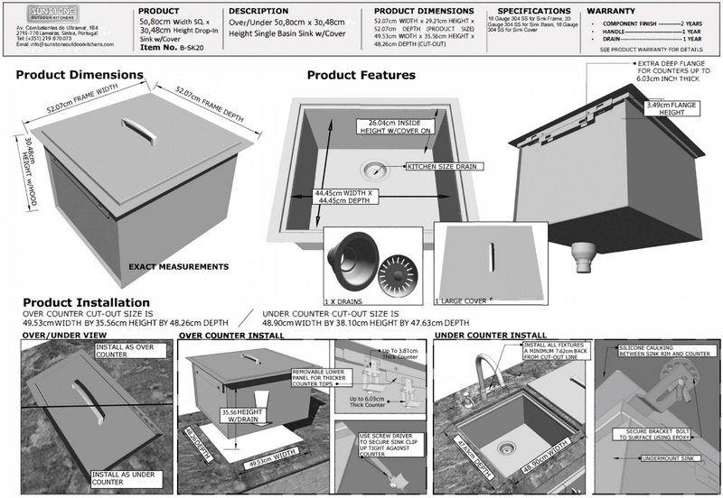 Sunstone Sink with Cover