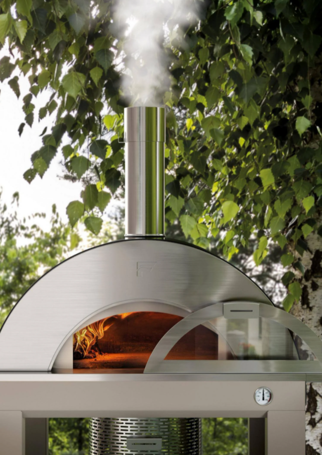 Fontana Bellagio Wood Pizza Oven Including Trolley