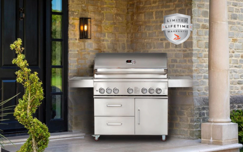 Whistler Bibury 5 Burner Barbecue with Rotisserie and Weather Cover