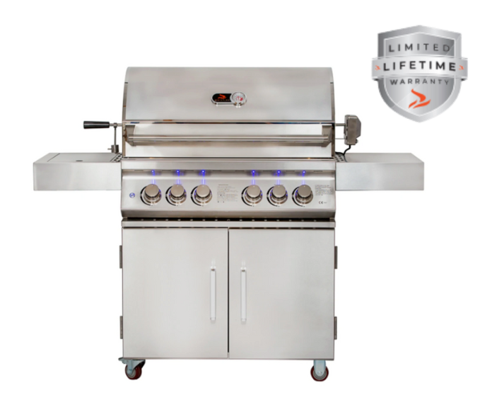 Whistler Bibury 4 Burner Barbecue with Rotisserie and Weather Cover