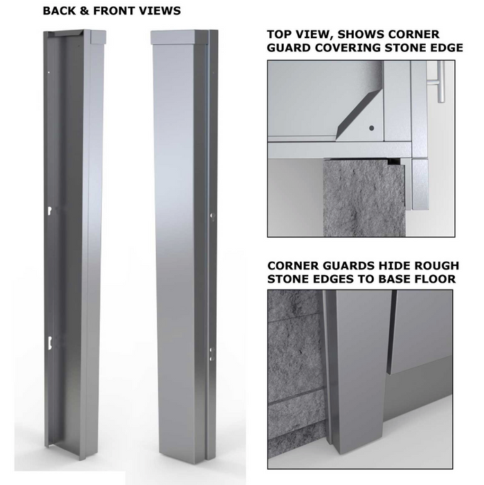 Sunstone 3″ End Corner Guard Panel Right Side of Base Cabinets